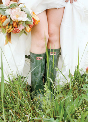 Hunter Green Wedding Wellies