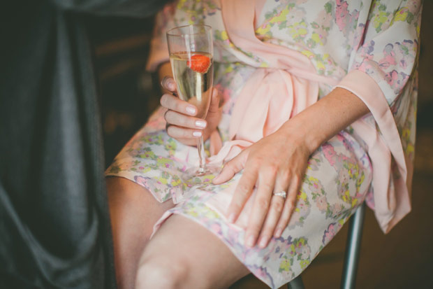 floral bridal robe