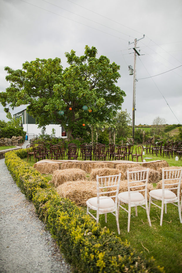 rustic wedding ceremony