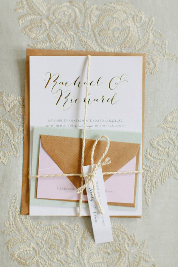 pastel wedding stationery by Little Deets