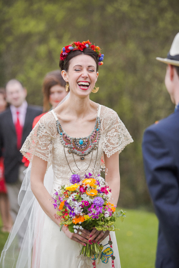 frida kahlo inspired bride