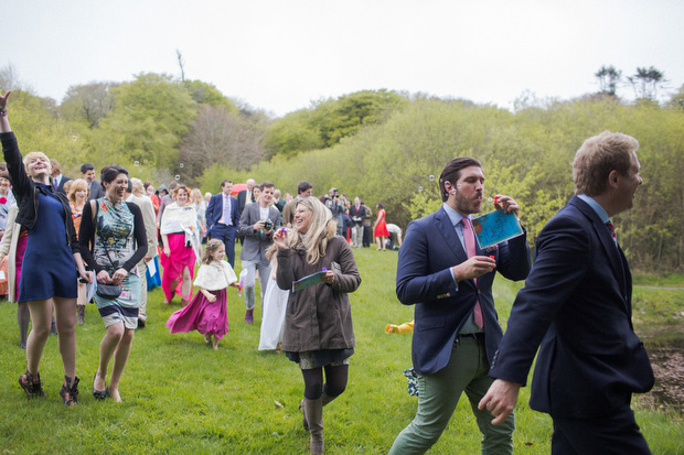 colourful wedding guests 