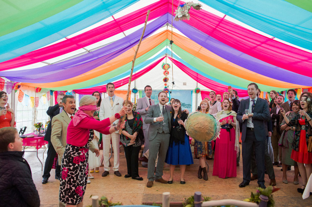 colourful wedding marquee