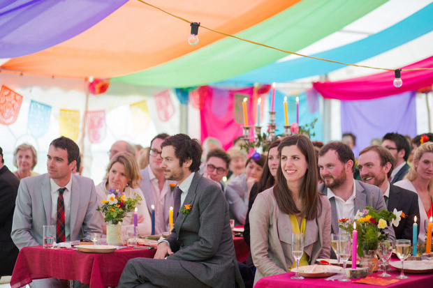 colourful wedding marquee