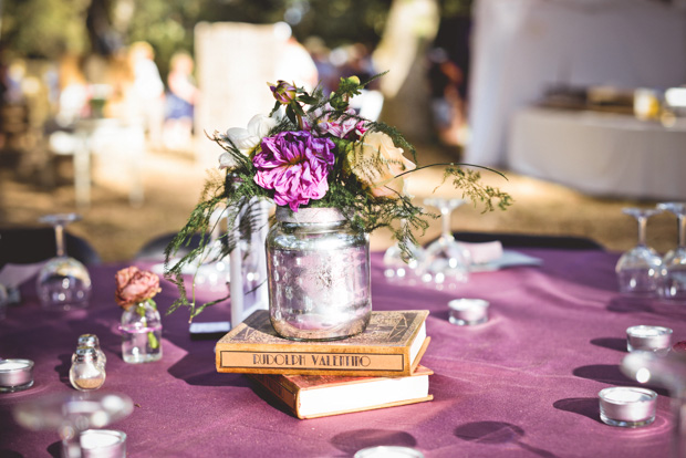 purple flower decor