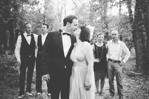 wedding portrait in the the forest