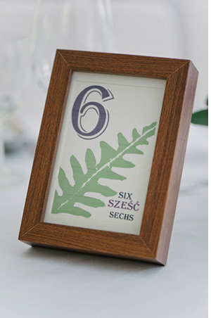 picture frame table numbers