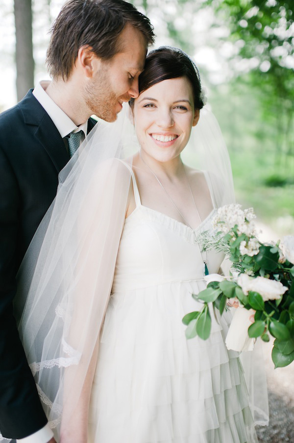 beautiful white and green bouquet