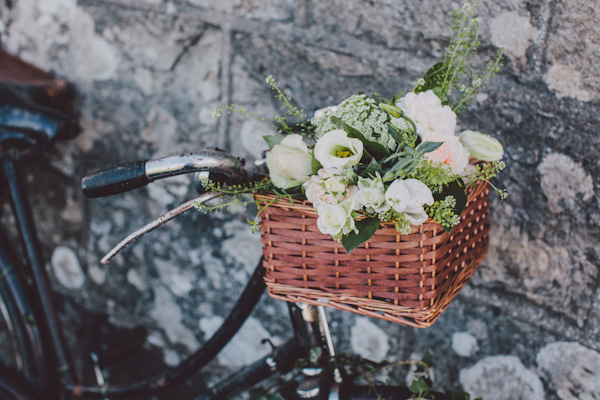 bicycle with pretty flowers