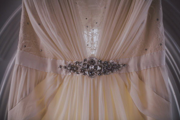 wedding dress with jewelled belt