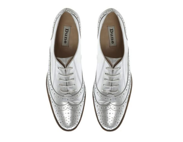 silver lace up brogues