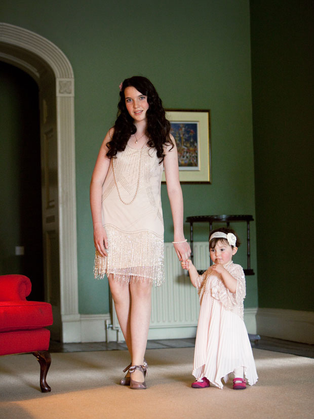 bridesmaid and flowergirl