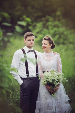 rustic wedding portrait