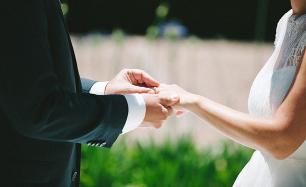 Outdoor wedding ceremony