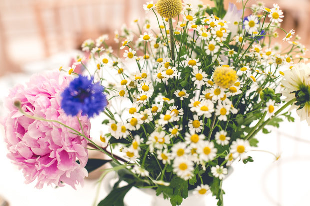 wild flower centrepieces 