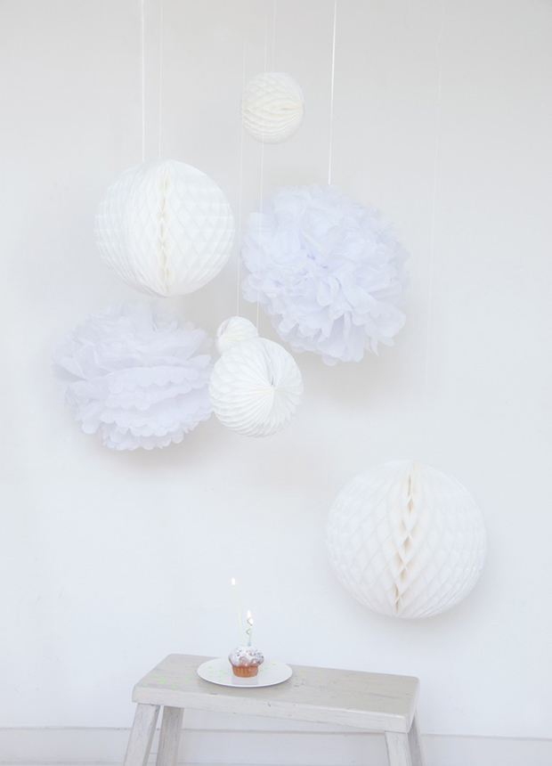 White honeycomb decoration by Engel