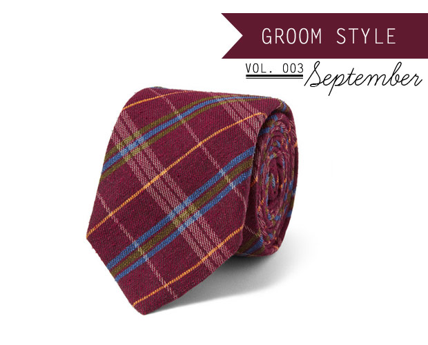 check wine wool tie