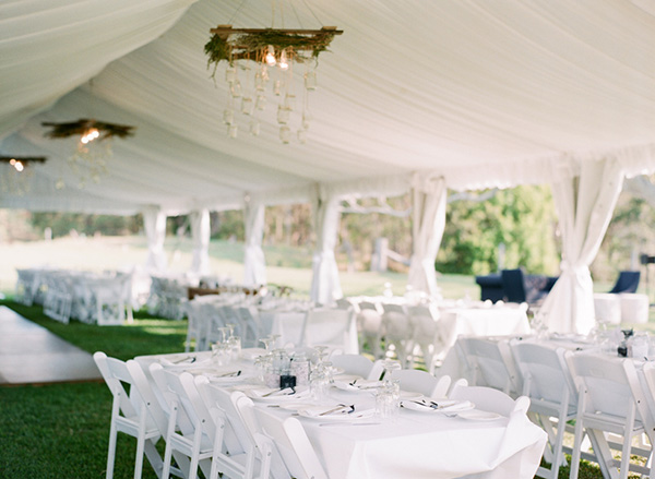 outdoor wedding reception