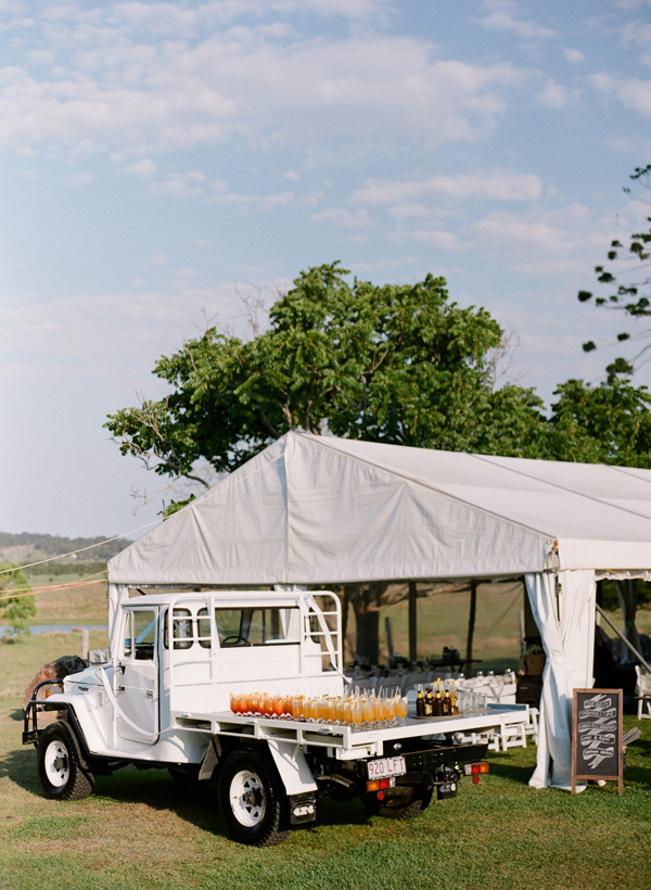 outdoor wedding reception