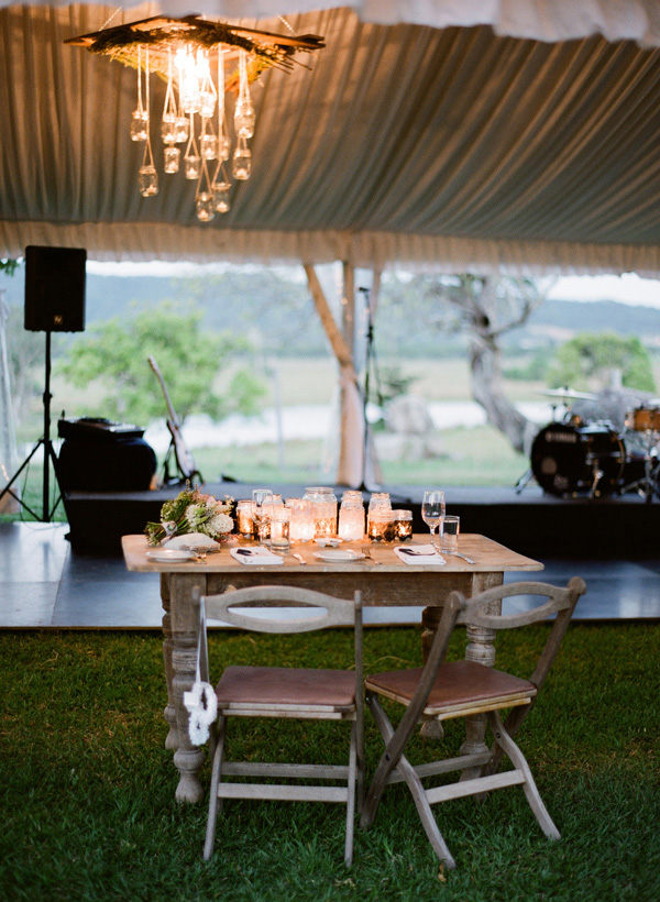 candles in mason jars table centrepiece