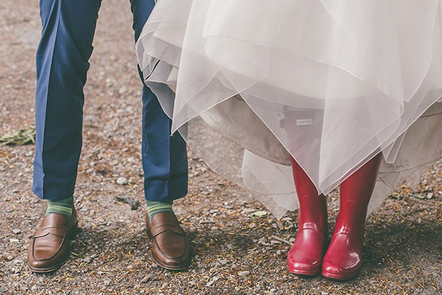 red rain boots wedding style