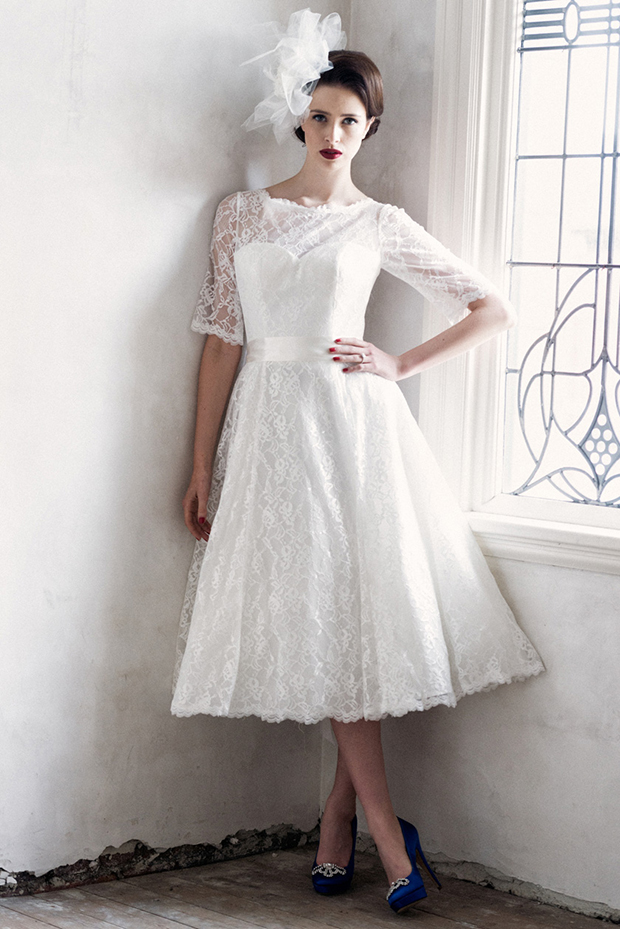 Charlotte Balbier Nora lace short wedding dress