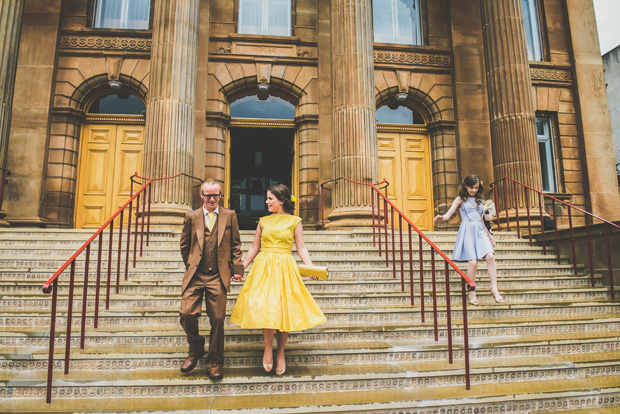 short yellow wedding dress