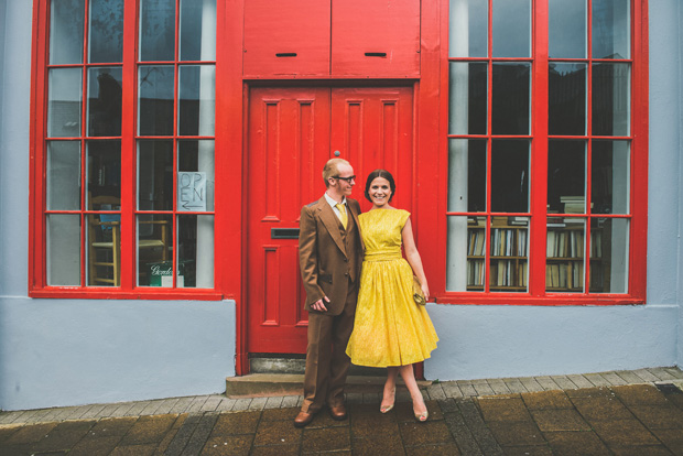 short yellow wedding dress