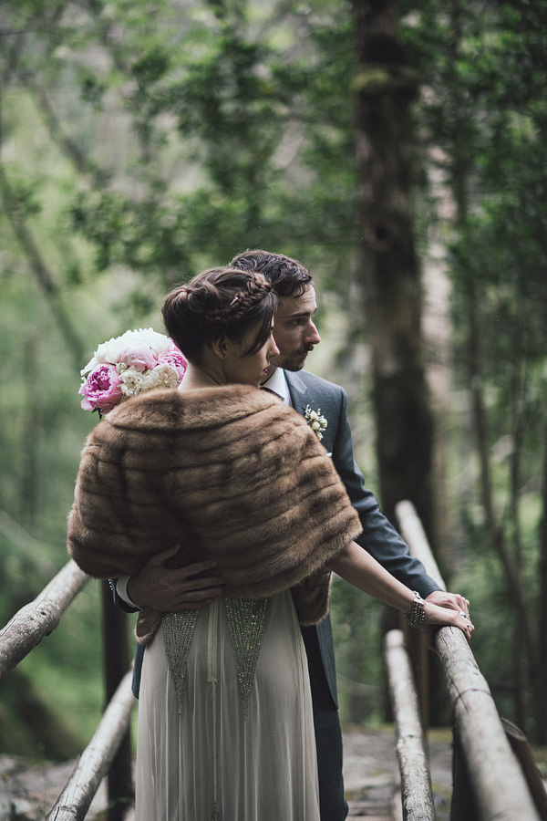 wedding portrait in the forest