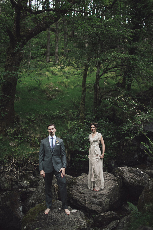 wedding portrait in the forest