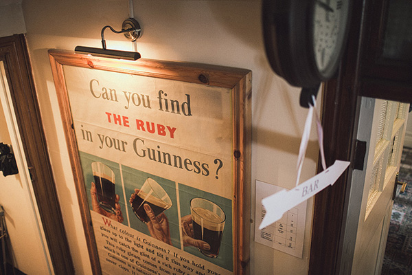 Wedding reception in an Irish pub