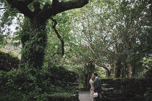 wedding portrait in the forest