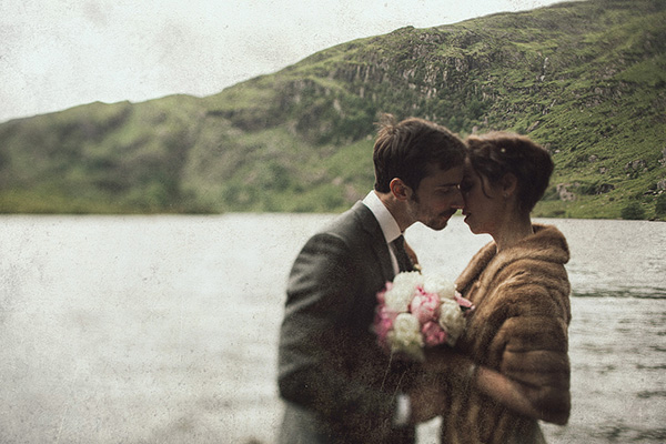 wedding portrait in the forest