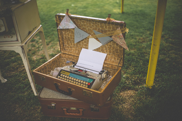 vintage suitcase display