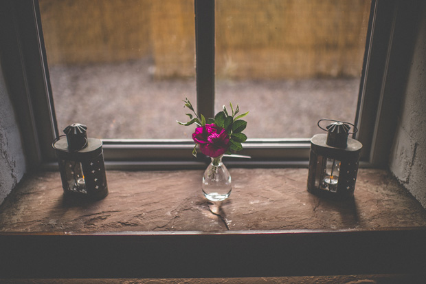 pink flowers in glass vases