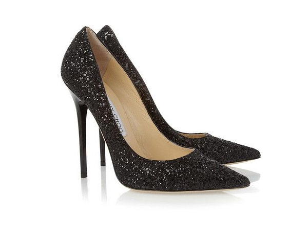 Jimmy Choo Black Sparkle Heels