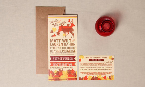 deer wedding stationery