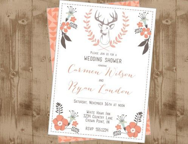 deer wedding stationery