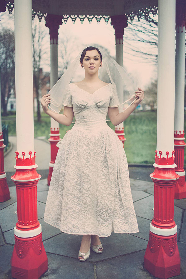 Lilac Rose wedding dress and veil