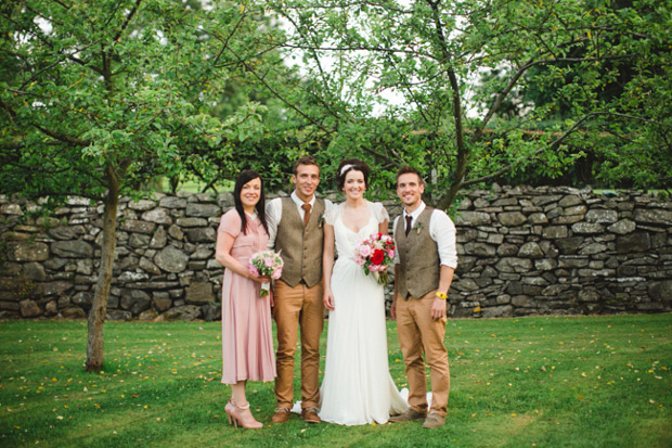 rustic style bridal party