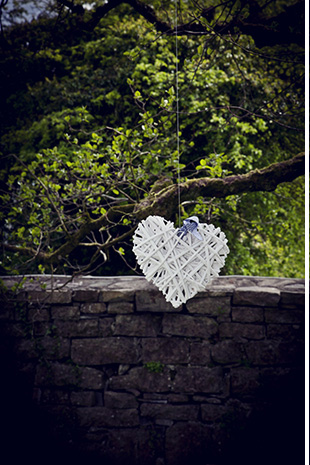 wicker hanging heart