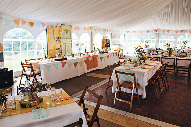 retro style marquee wedding