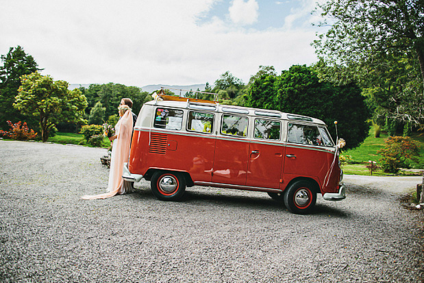 Orange VW van