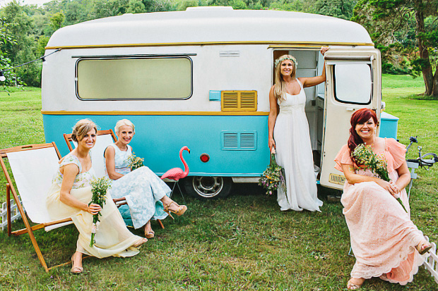 retro caravan wedding prop