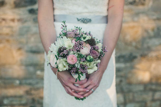 cream,pink and lilac bouquet