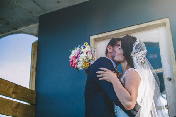 wedding portrait by the sea