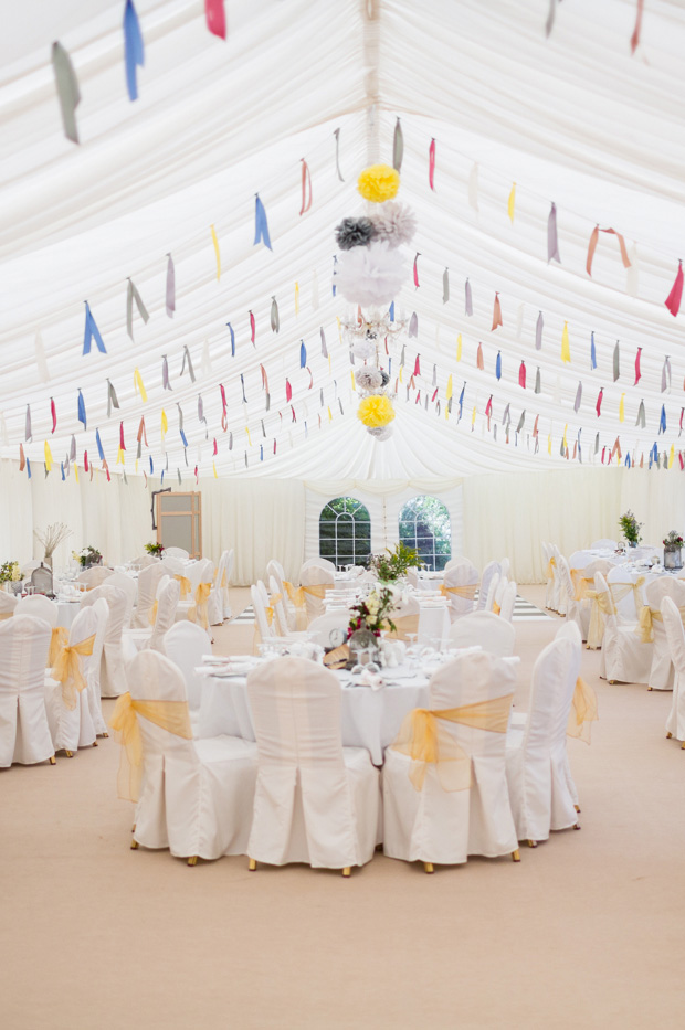 colourful marquee wedding