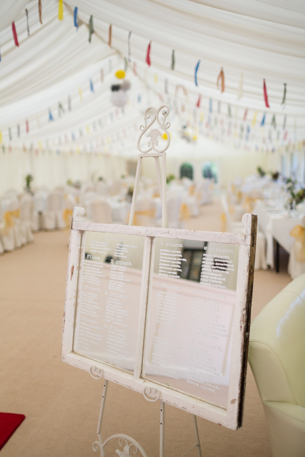 colourful marquee wedding