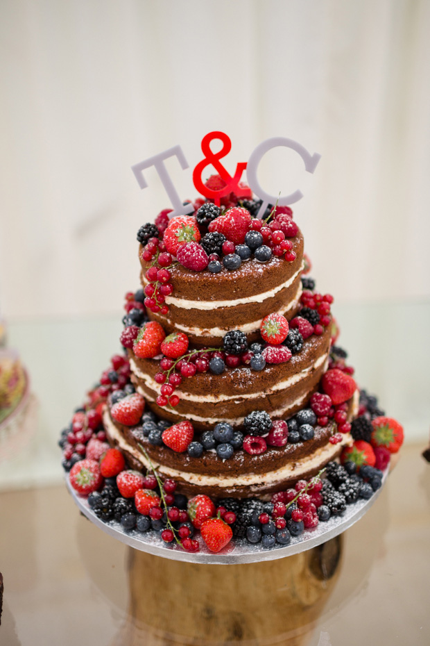 mixed berry wedding cake