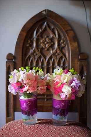 pink,cream,lilac and green bouquets